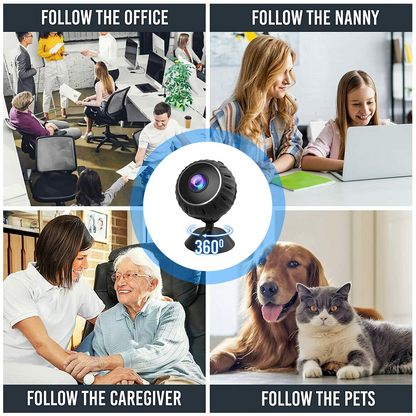 Mini Wireless WiFi Security Camera 1080P HD - Nanny Cam with Night Vision, Motion Detection & Phone App - Indoor Home Security