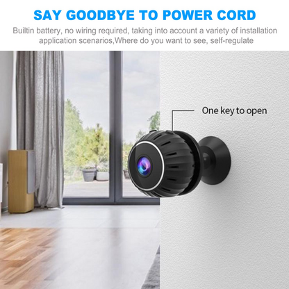 Mini Wireless WiFi Security Camera 1080P HD - Nanny Cam with Night Vision, Motion Detection & Phone App - Indoor Home Security