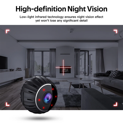 Mini Wireless WiFi Security Camera 1080P HD - Nanny Cam with Night Vision, Motion Detection & Phone App - Indoor Home Security